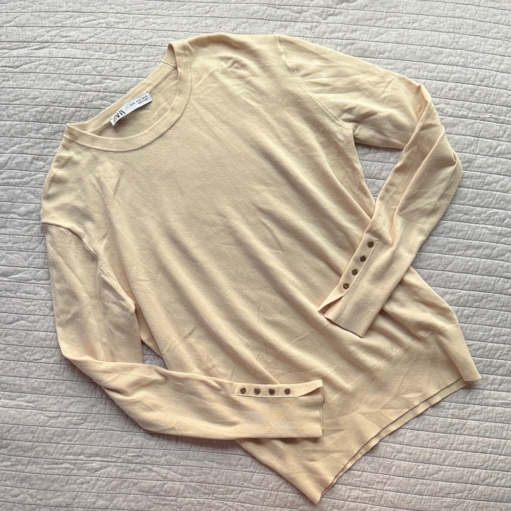 Zara Button Cuff Sweater
